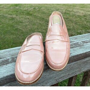 Johnston & Murphy Womens Pink Patent Leather Slip On Shoes Mules Size 8.5